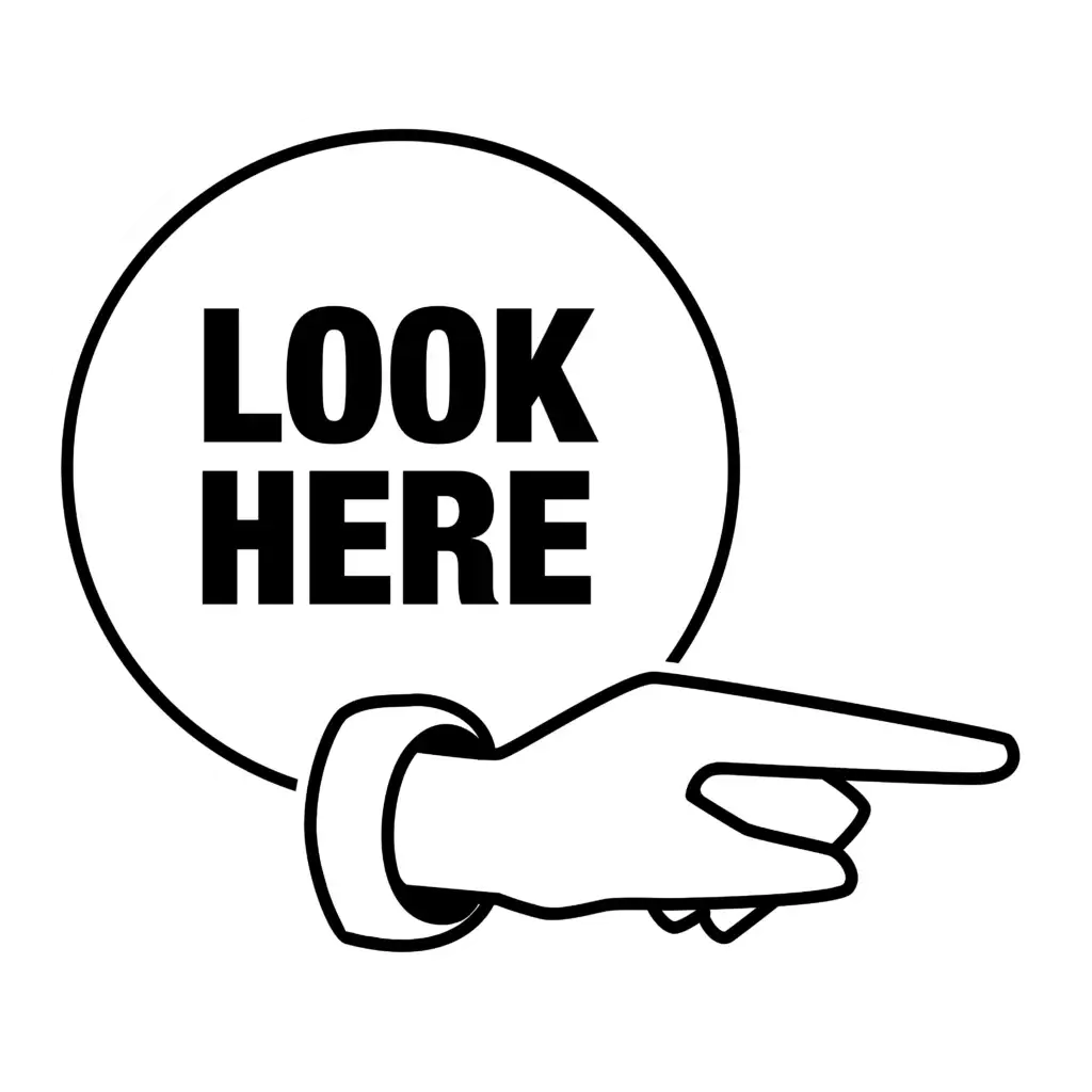 Look here circle
